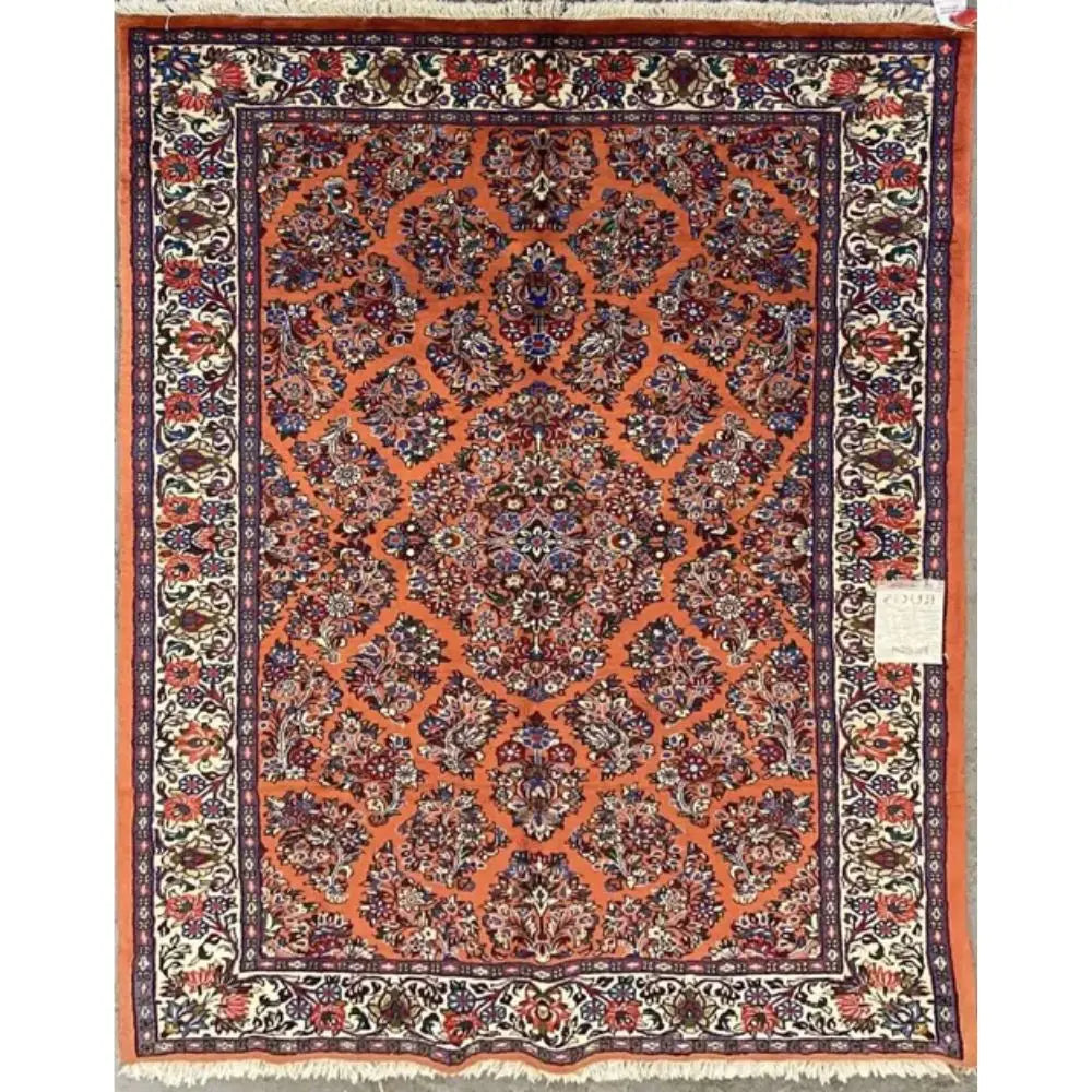 One Of The Kind Persian Sarough Rug 7'2" x 4'4" zandirugs